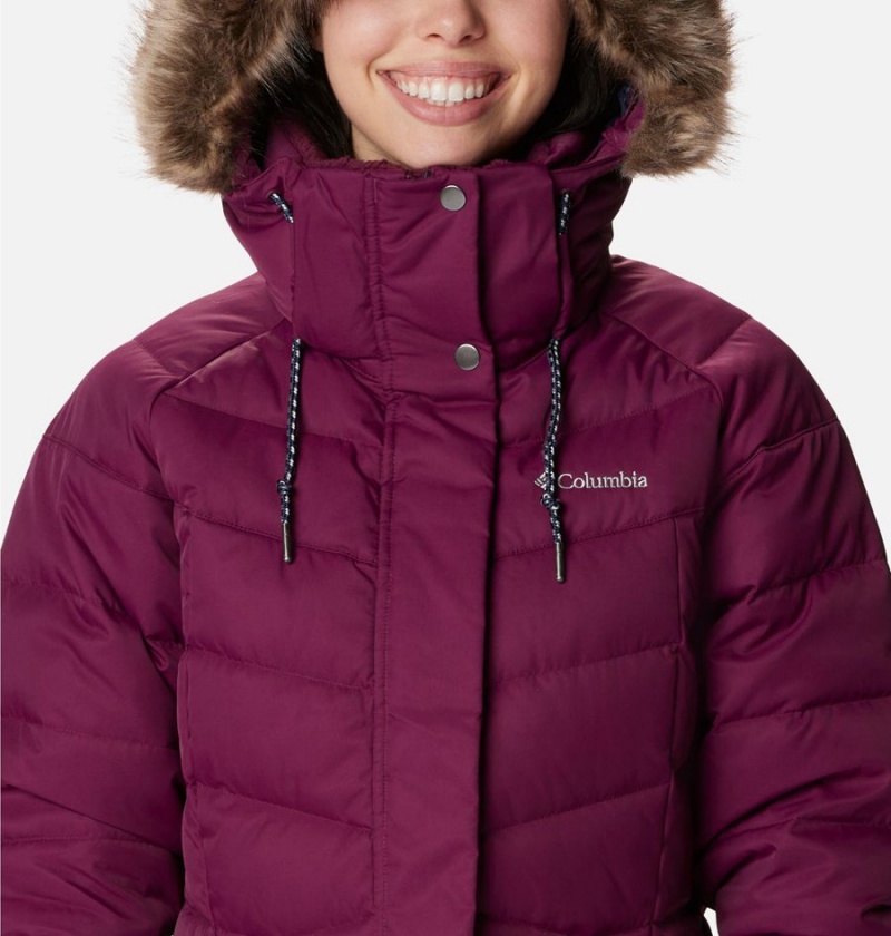 Columbia Belle Isle Mid Women's Puffer Jacket Purple | JHOKBU-346