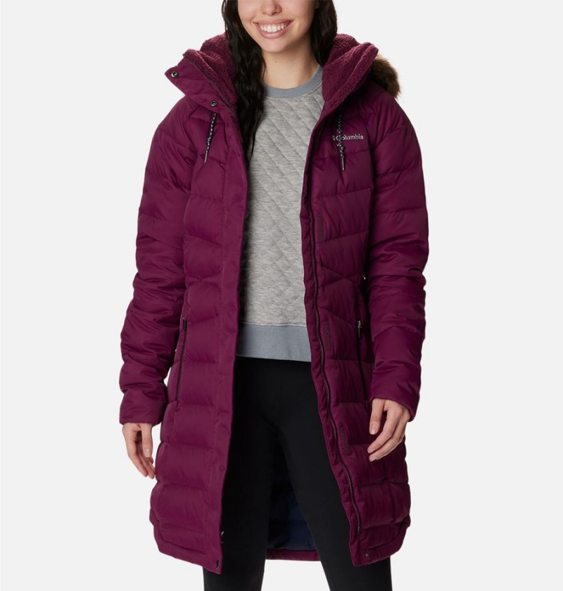 Columbia Belle Isle Mid Women's Puffer Jacket Purple | JHOKBU-346