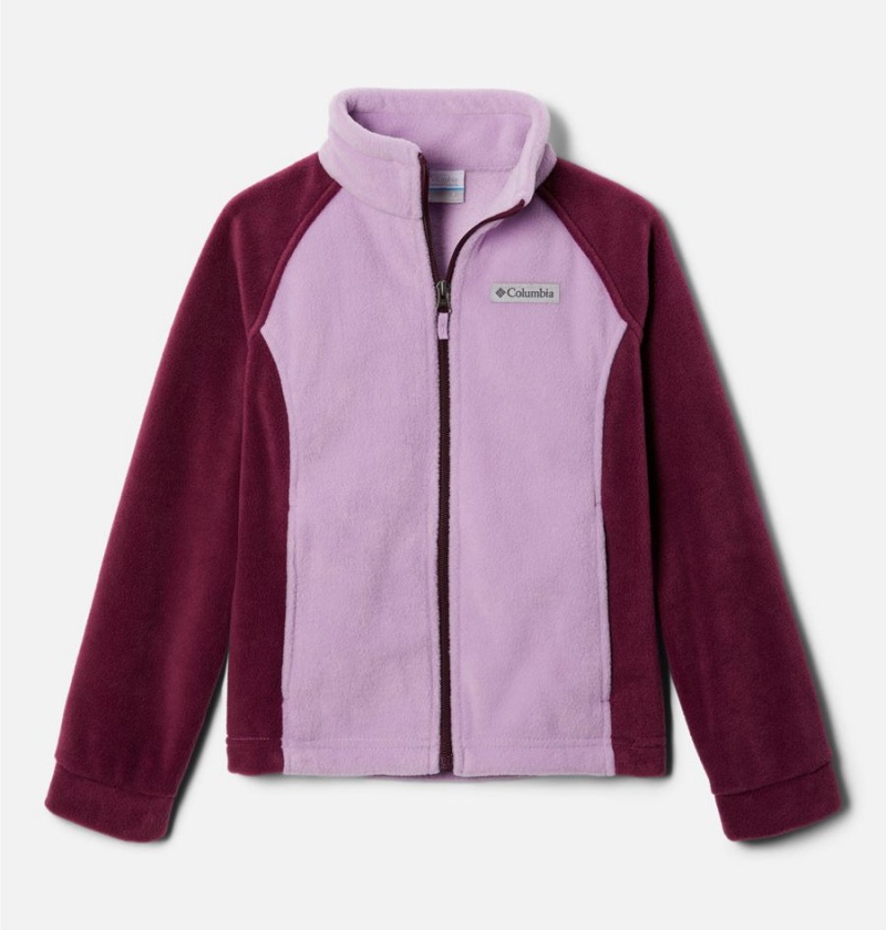 Columbia Benton Springs Fleece Kids\' Jacket Purple | ZPFNCI-059