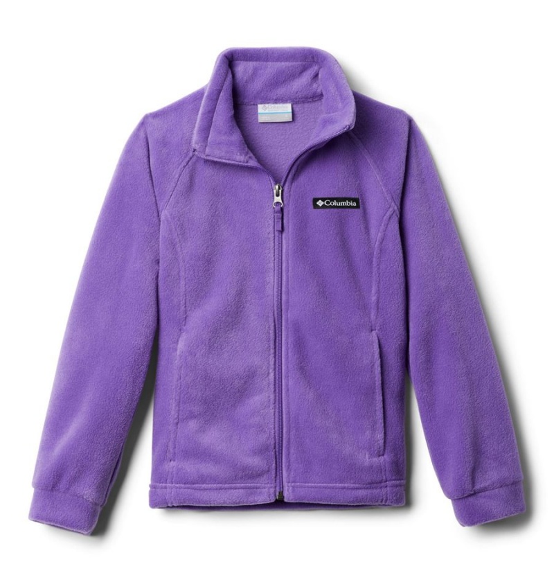 Columbia Benton Springs Fleece Kids' Jacket Purple | JHUVMR-360