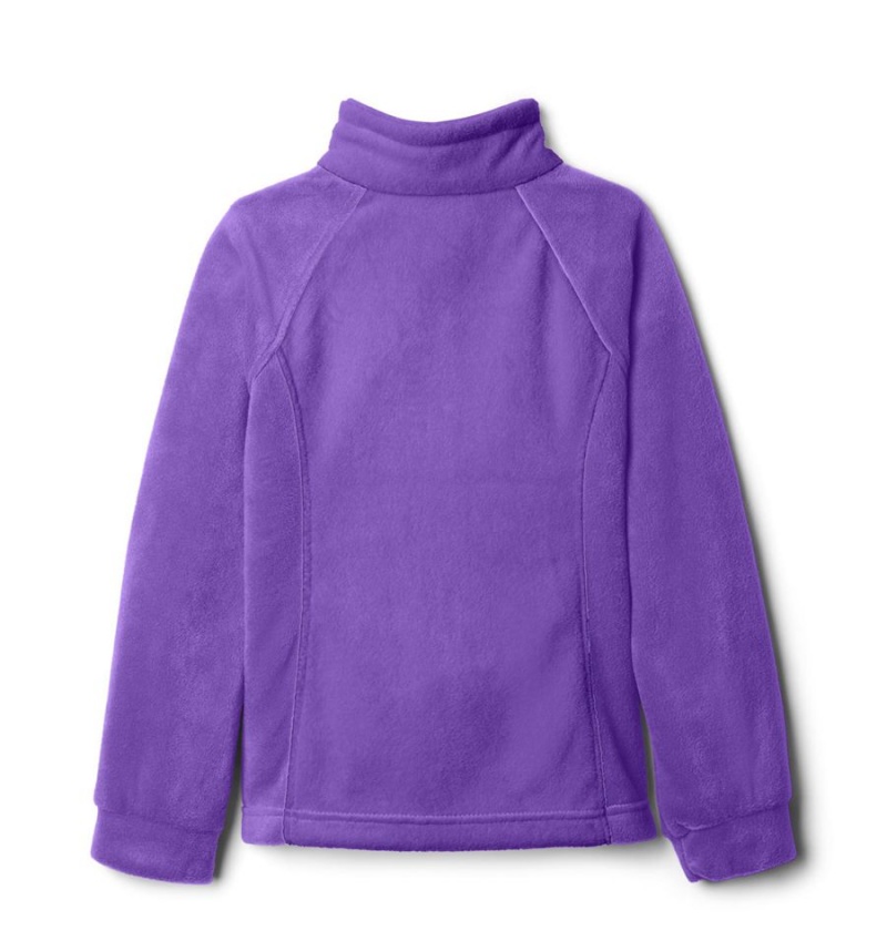 Columbia Benton Springs Fleece Kids' Jacket Purple | JHUVMR-360