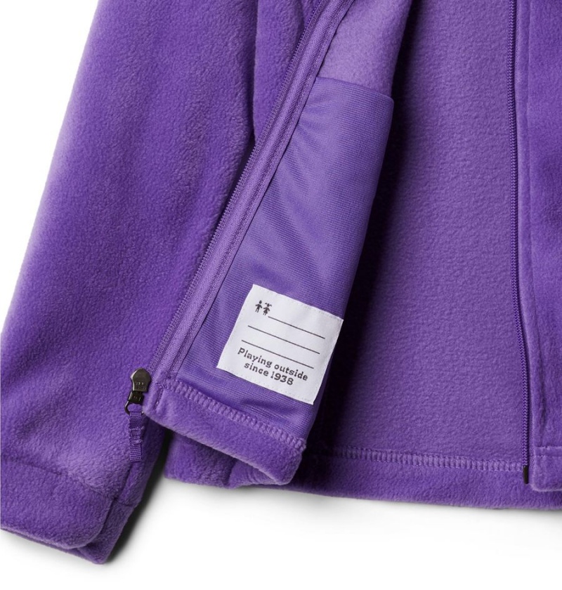 Columbia Benton Springs Fleece Kids' Jacket Purple | JHUVMR-360