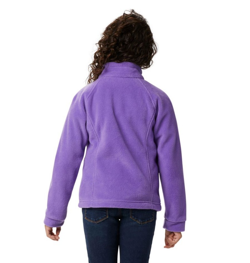 Columbia Benton Springs Fleece Kids' Jacket Purple | JHUVMR-360