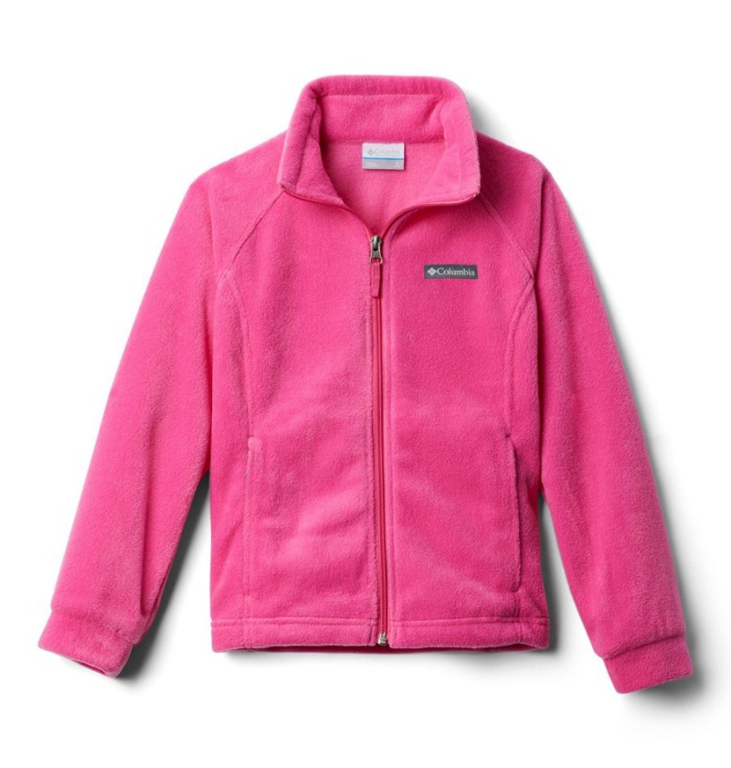 Columbia Benton Springs Fleece Kids' Jacket Pink | PTWSBC-861