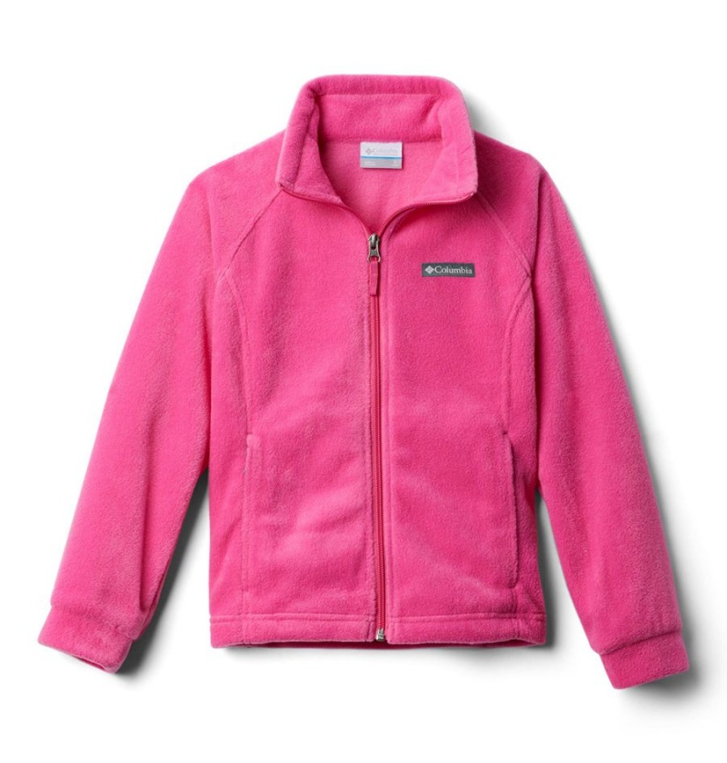Columbia Benton Springs Fleece Kids' Jacket Pink | PTWSBC-861
