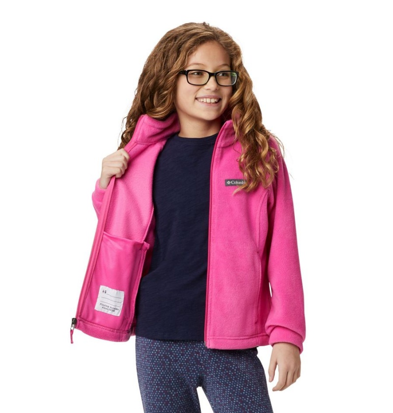 Columbia Benton Springs Fleece Kids' Jacket Pink | PTWSBC-861