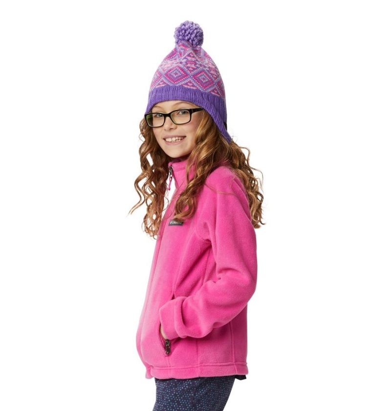 Columbia Benton Springs Fleece Kids' Jacket Pink | PTWSBC-861