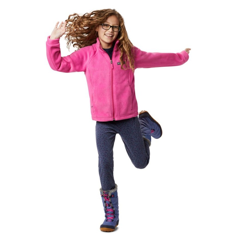 Columbia Benton Springs Fleece Kids' Jacket Pink | PTWSBC-861
