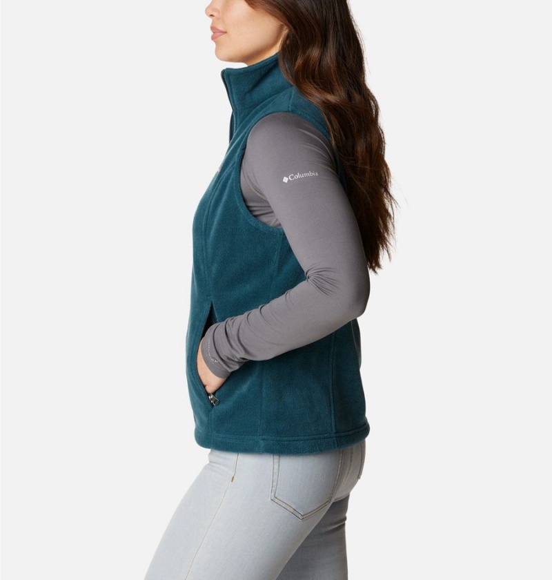Columbia Benton Springs Fleece Women's Vest Turquoise | ENLHPK-083