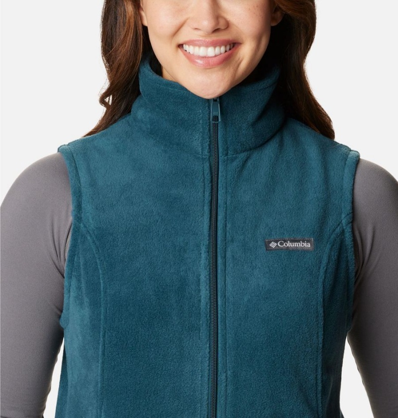 Columbia Benton Springs Fleece Women's Vest Turquoise | ENLHPK-083