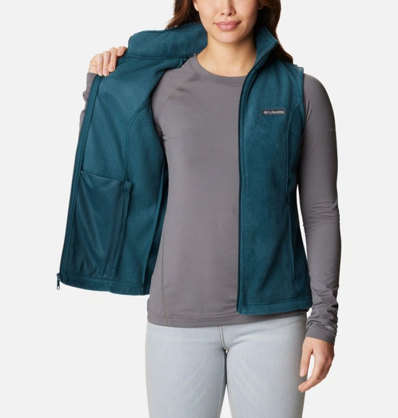 Columbia Benton Springs Fleece Women's Vest Turquoise | ENLHPK-083