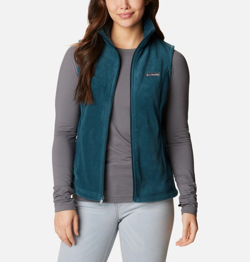 Columbia Benton Springs Fleece Women's Vest Turquoise | ENLHPK-083