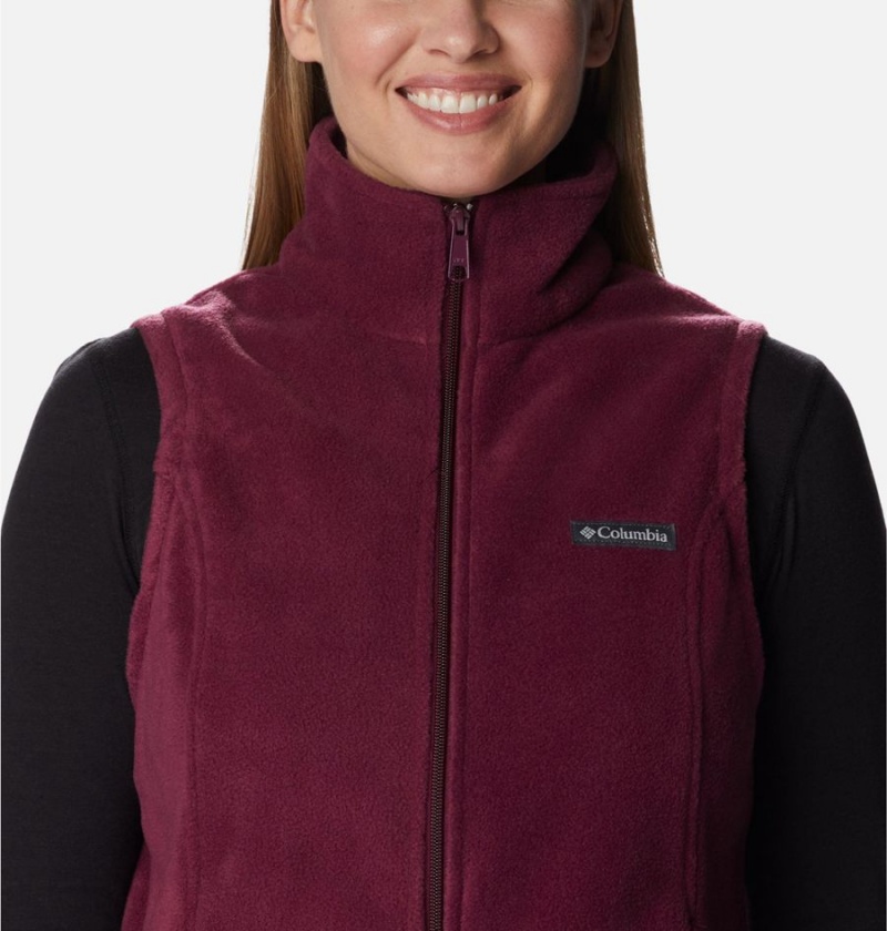 Columbia Benton Springs Fleece Women's Vest Red | CJVTGE-721
