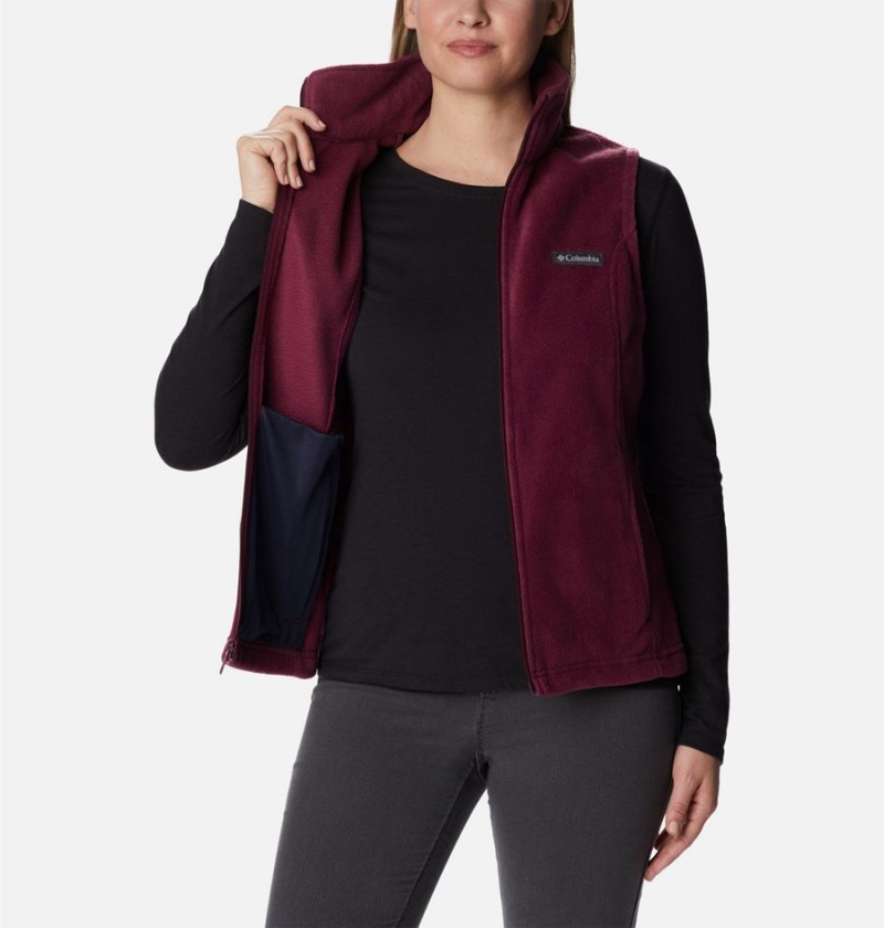 Columbia Benton Springs Fleece Women's Vest Red | CJVTGE-721
