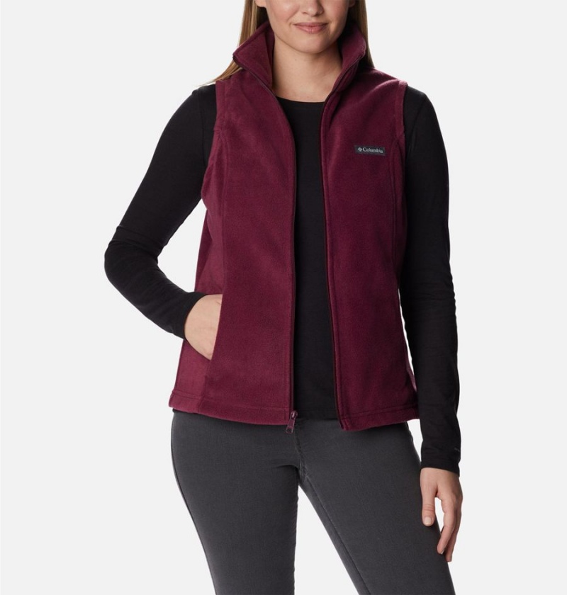 Columbia Benton Springs Fleece Women's Vest Red | CJVTGE-721