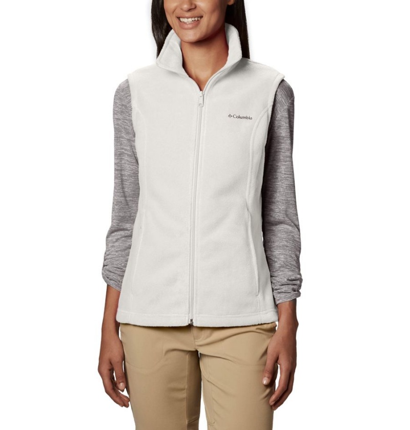 Columbia Benton Springs Fleece Women's Vest White | COKNST-056