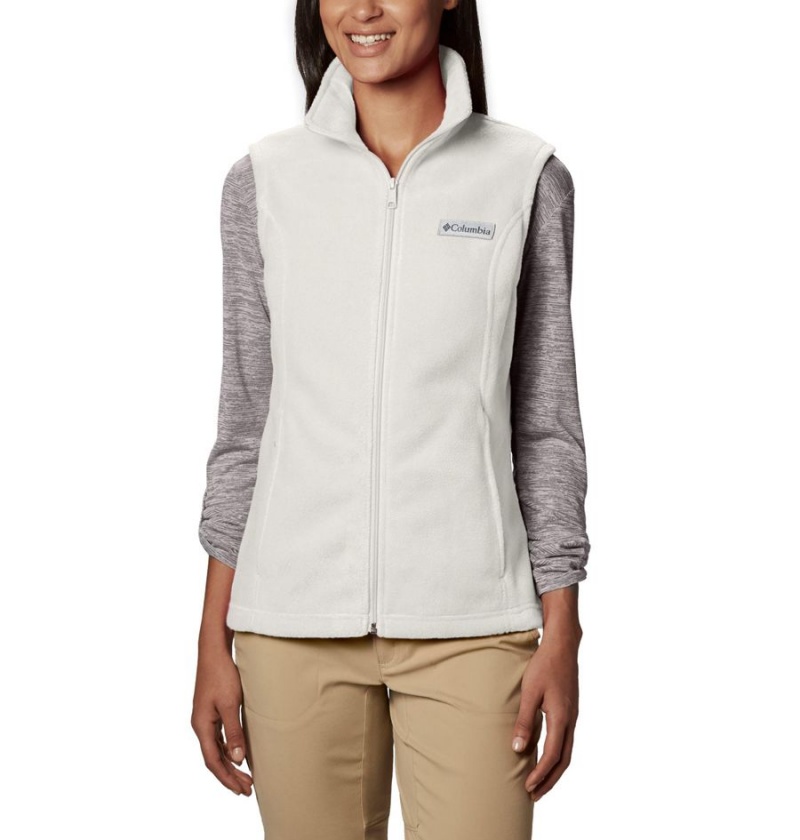 Columbia Benton Springs Fleece Women\'s Vest White | COKNST-056