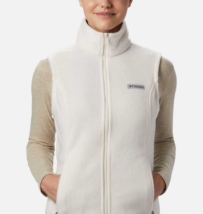 Columbia Benton Springs Fleece Women's Vest White | QAXLTH-972