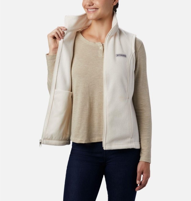Columbia Benton Springs Fleece Women's Vest White | QAXLTH-972
