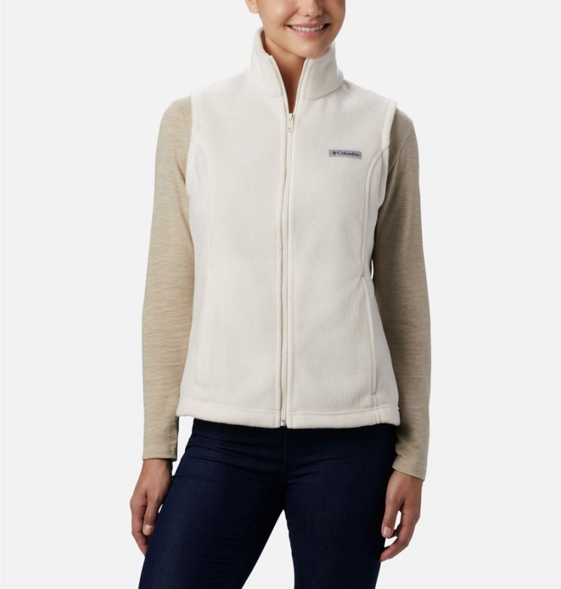 Columbia Benton Springs Fleece Women\'s Vest White | QAXLTH-972