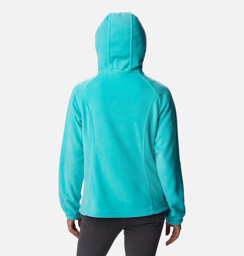 Columbia Benton Springs Full Zip Hoodie Women's Fleece Jacket Turquoise | ELASWN-951