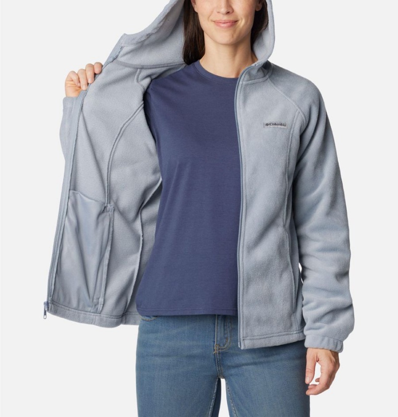 Columbia Benton Springs Full Zip Hoodie Women's Fleece Jacket Grey | YJTZKF-629
