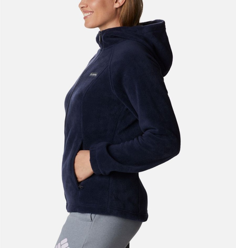 Columbia Benton Springs Full Zip Hoodie Women's Fleece Jacket Navy | RVMXNO-532