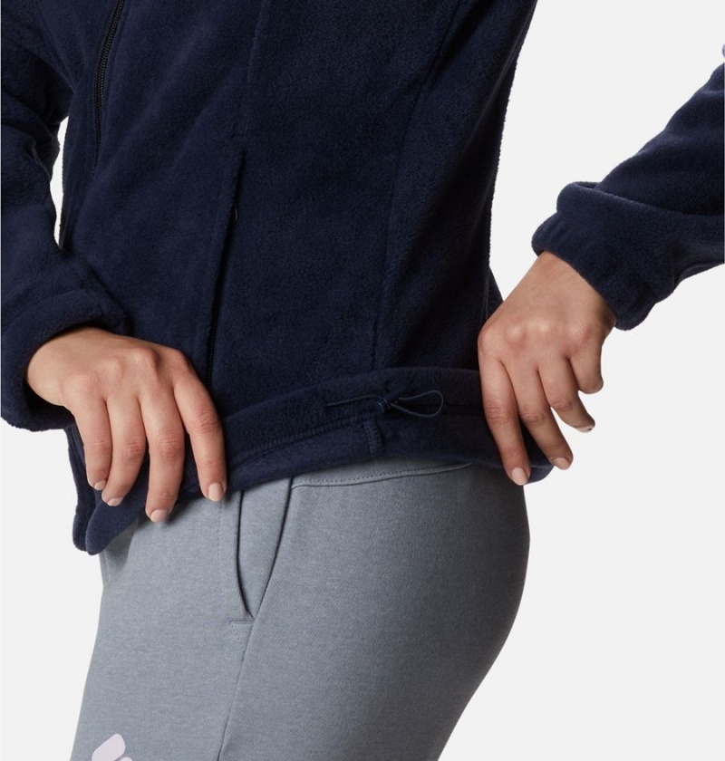 Columbia Benton Springs Full Zip Hoodie Women's Fleece Jacket Navy | RVMXNO-532