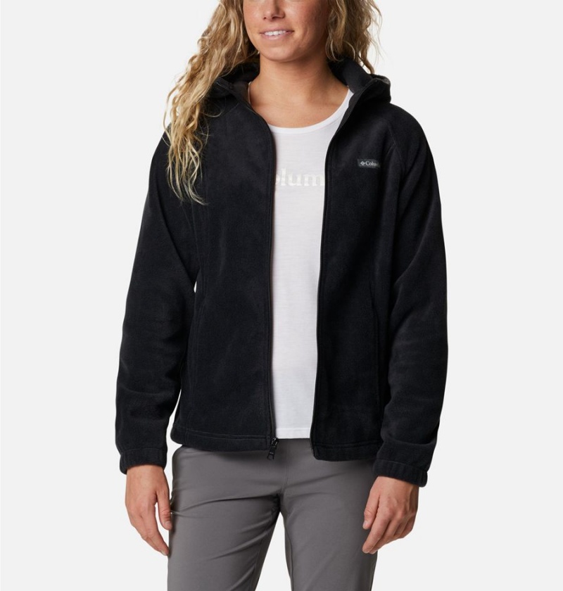 Columbia Benton Springs Full Zip Hoodie Women's Fleece Jacket Black | YGFPJO-691