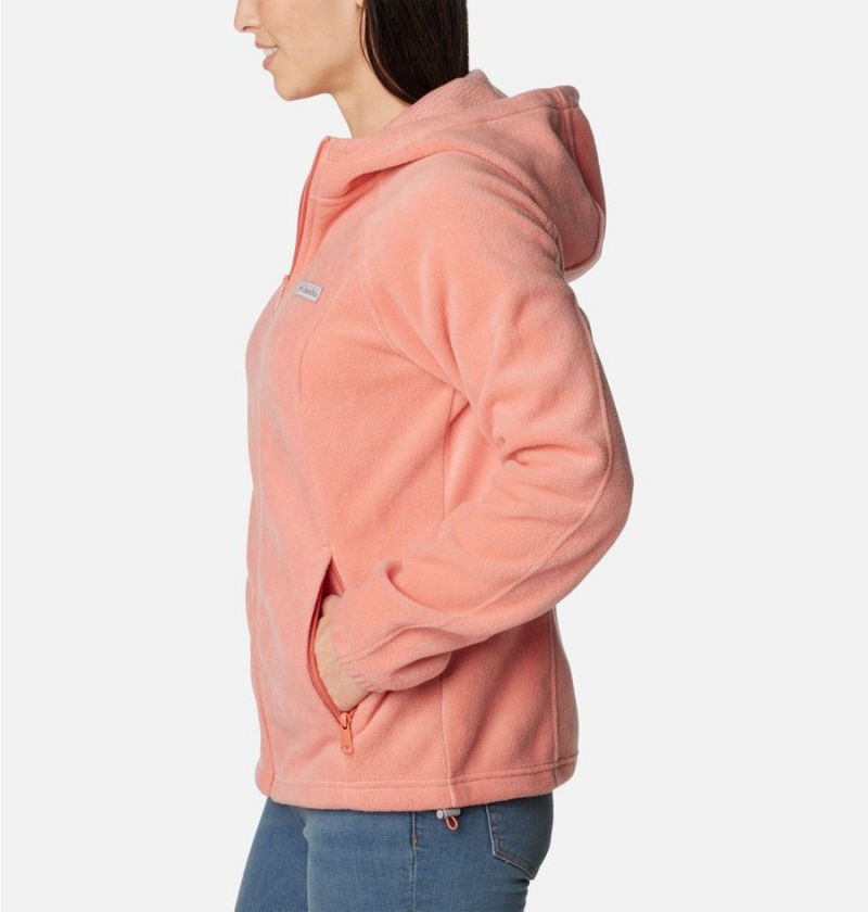 Columbia Benton Springs Full Zip Hoodie Women's Fleece Jacket Coral | BOKUPG-679
