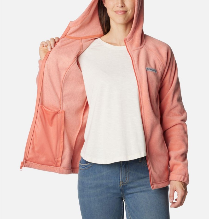 Columbia Benton Springs Full Zip Hoodie Women's Fleece Jacket Coral | BOKUPG-679