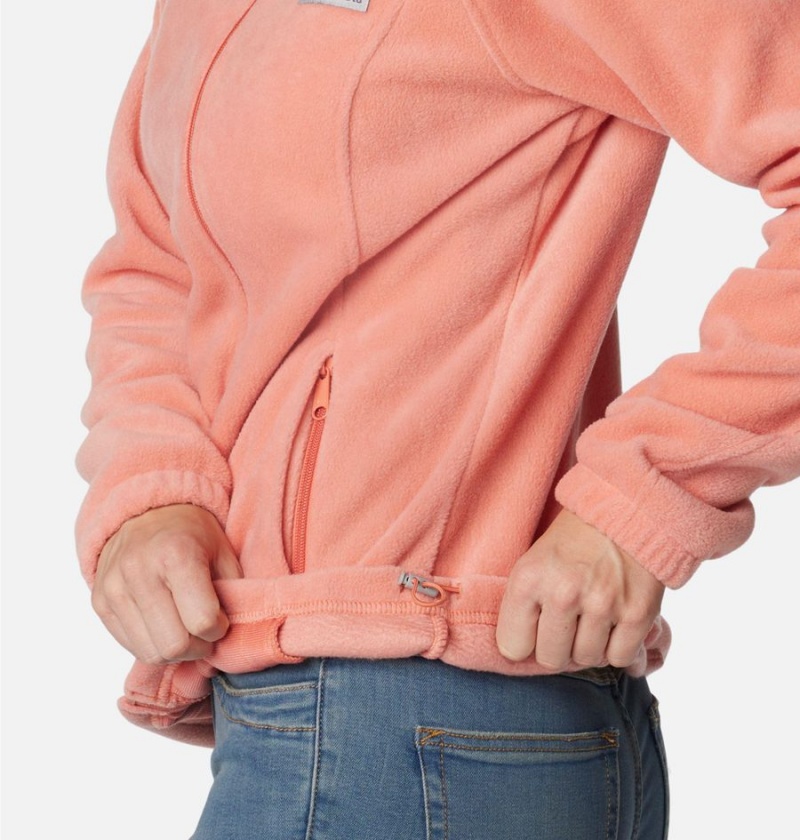 Columbia Benton Springs Full Zip Hoodie Women's Fleece Jacket Coral | BOKUPG-679