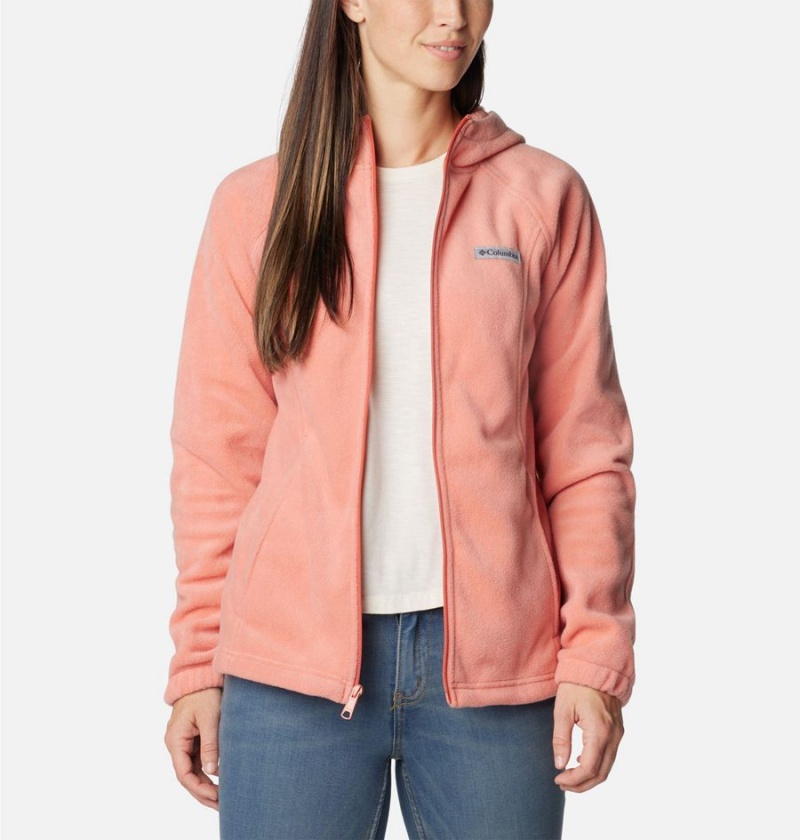 Columbia Benton Springs Full Zip Hoodie Women's Fleece Jacket Coral | BOKUPG-679