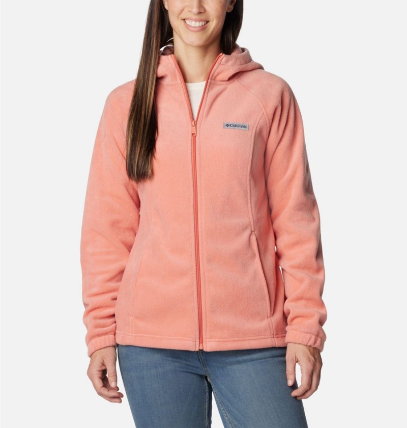 Columbia Benton Springs Full Zip Hoodie Women\'s Fleece Jacket Coral | BOKUPG-679