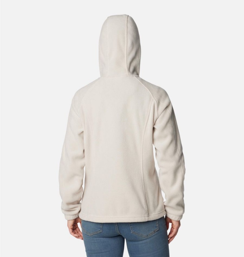 Columbia Benton Springs Full Zip Hoodie Women's Fleece Jacket White | CTGOKN-437