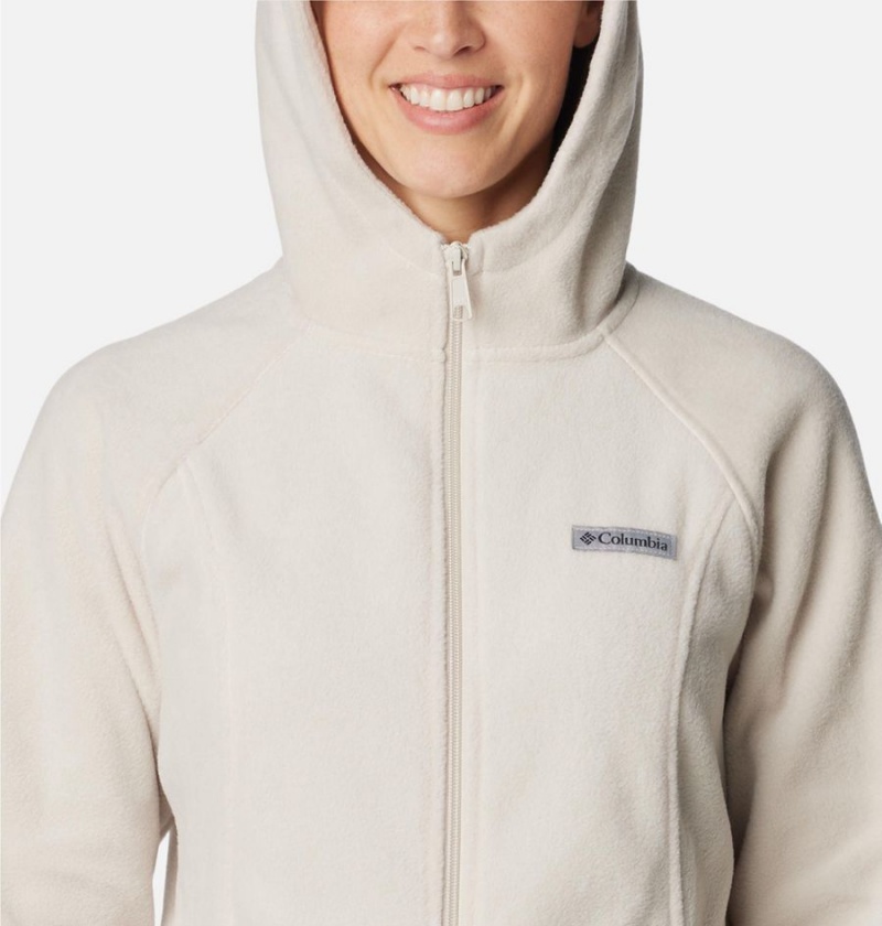 Columbia Benton Springs Full Zip Hoodie Women's Fleece Jacket White | CTGOKN-437