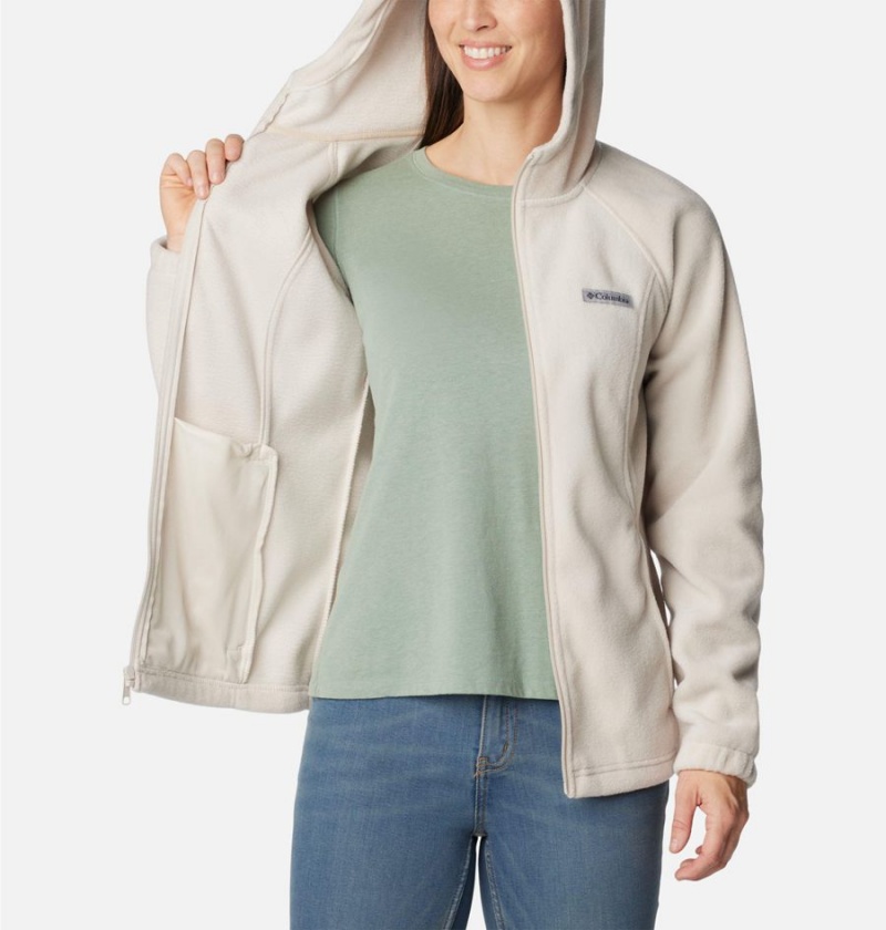 Columbia Benton Springs Full Zip Hoodie Women's Fleece Jacket White | CTGOKN-437