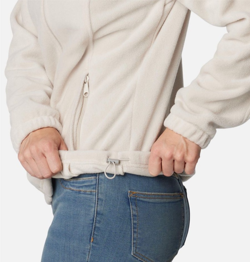 Columbia Benton Springs Full Zip Hoodie Women's Fleece Jacket White | CTGOKN-437