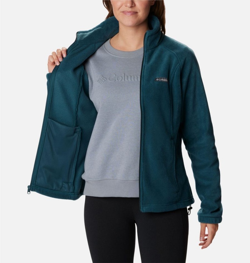 Columbia Benton Springs Full Zip Women's Fleece Jacket Turquoise | VQYUDF-479