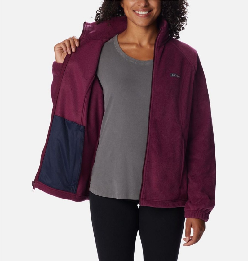 Columbia Benton Springs Full Zip Women's Fleece Jacket Purple | TJWYHC-872