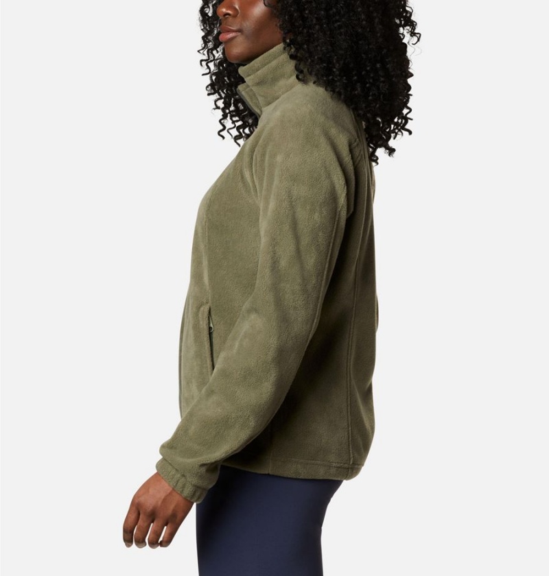 Columbia Benton Springs Full Zip Women's Fleece Jacket Green | XNLOQR-074