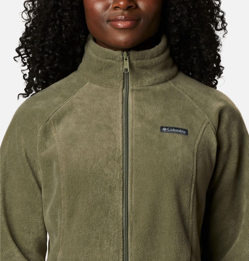 Columbia Benton Springs Full Zip Women's Fleece Jacket Green | XNLOQR-074