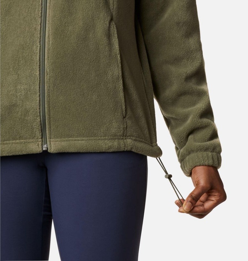 Columbia Benton Springs Full Zip Women's Fleece Jacket Green | XNLOQR-074