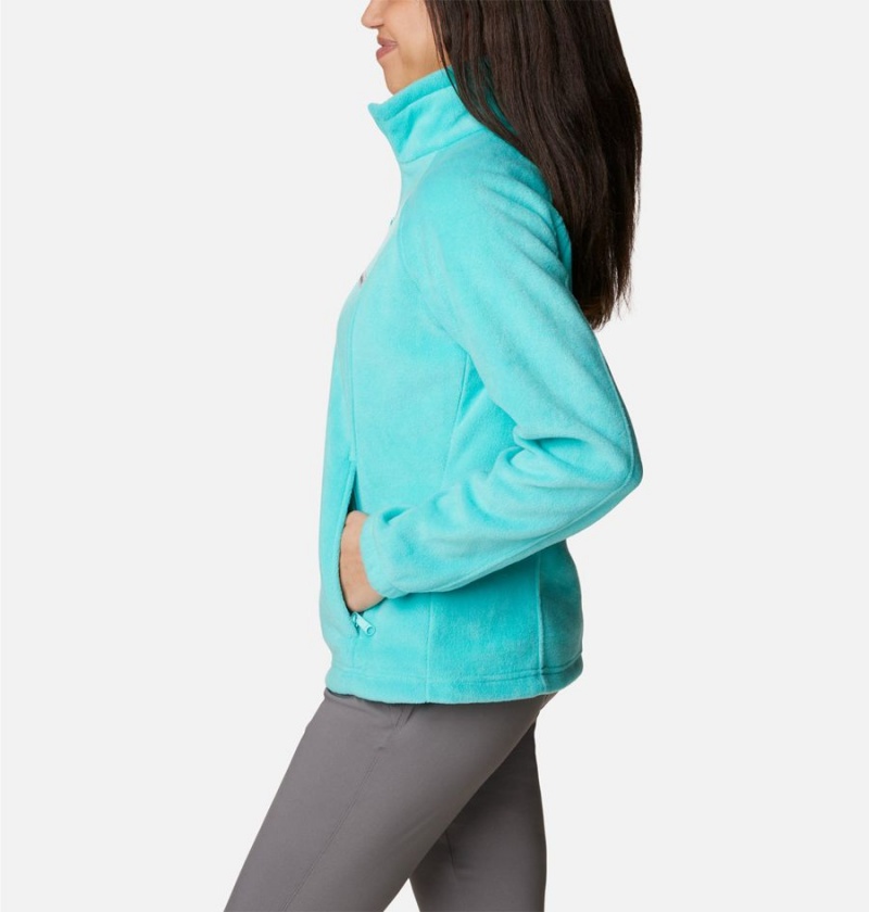 Columbia Benton Springs Full Zip Women's Fleece Jacket Turquoise | JWFLMQ-360