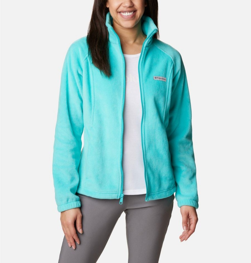 Columbia Benton Springs Full Zip Women's Fleece Jacket Turquoise | JWFLMQ-360