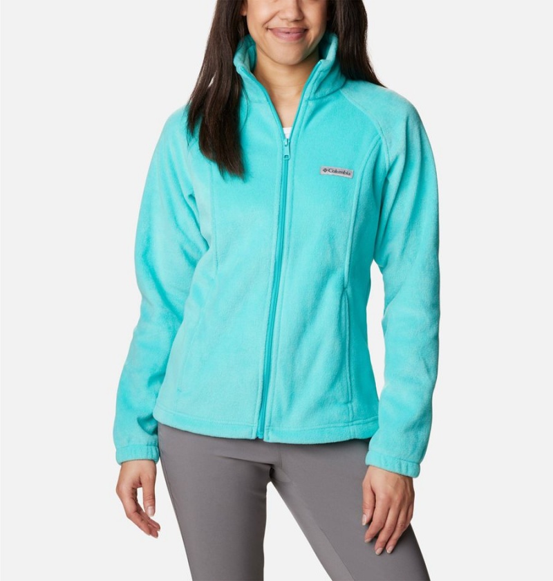 Columbia Benton Springs Full Zip Women\'s Fleece Jacket Turquoise | JWFLMQ-360
