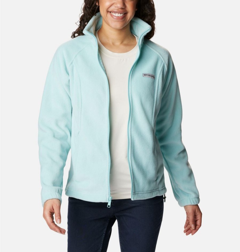 Columbia Benton Springs Full Zip Women's Fleece Jacket Turquoise | WCEKDG-894