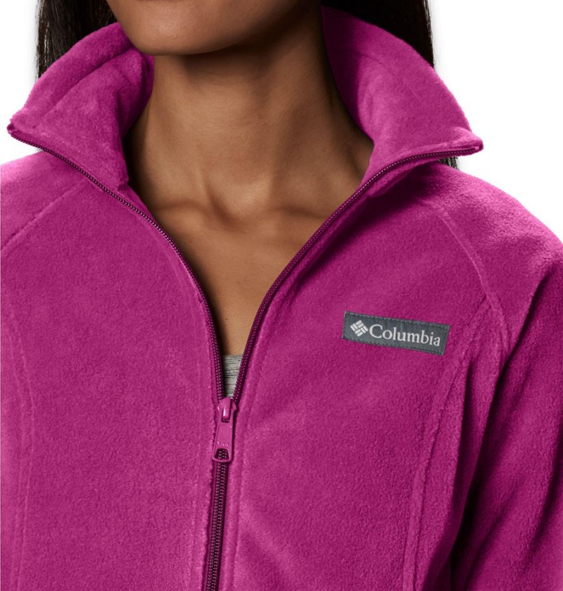 Columbia Benton Springs Full Zip Women's Fleece Jacket Purple | ZMBCYK-418