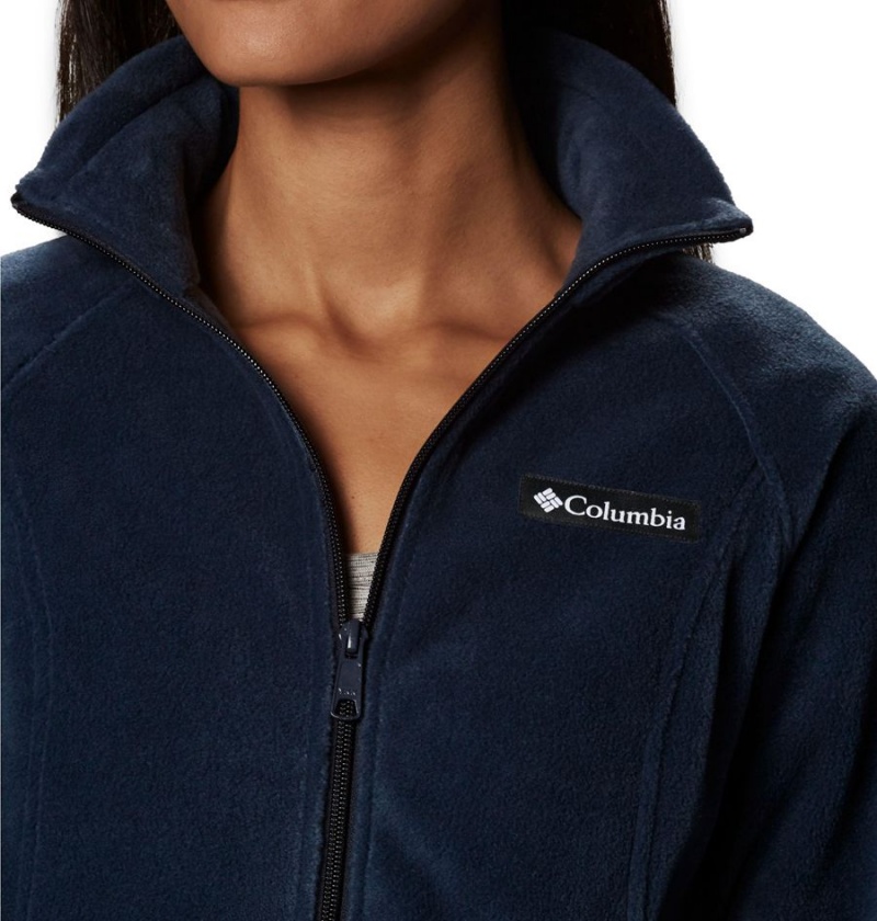 Columbia Benton Springs Full Zip Women's Fleece Jacket Navy | TVULDC-089