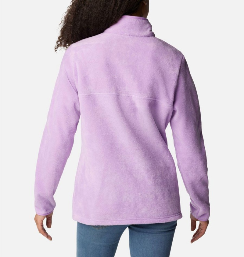 Columbia Benton Springs Half Snap Fleece Women's Pullover Purple | EVZQJK-176